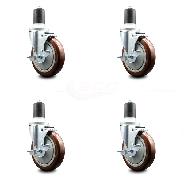 Service Caster Regency Work Table Locking Caster Replacement Set REG-SCC-EX20S514-PPUB-MRN-TLB-112-4